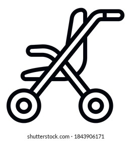 Icono del programa infantil. Icono de vector de broche de esquema para diseño web aislado en fondo blanco