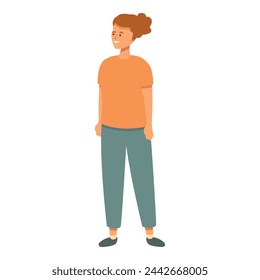 Vector de dibujos animados del icono del niño preescolar. Diseñar la educación. Estudiante joven aprende
