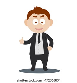 Kid in professions costume. Kid act as a working adult. Kid manager.