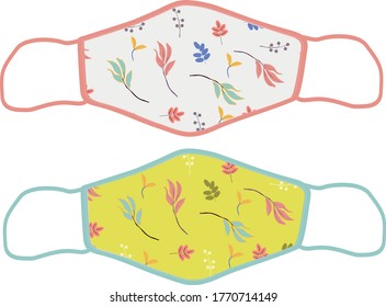 Kid protection mask template for boys and girls
