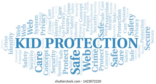 Kid Protection word cloud. Wordcloud made with text only.