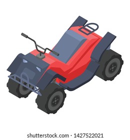 Kid quad bike icon. Isometric of kid quad bike vector icon for web design isolated on white background