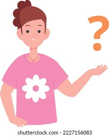 Kid with question mark. Kid looking for answer icon isolated on white background