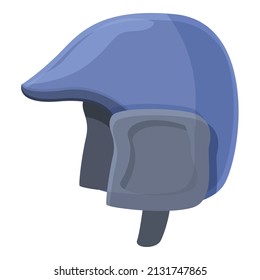 Kid racer helmet icon cartoon vector. Biker equipment. Gear glove