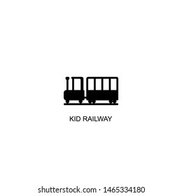kid railway icon vector black design