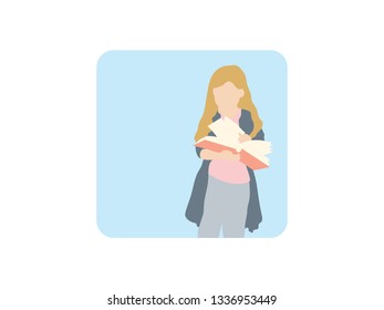 Kid reading a book isolated drawing, vector illustration design. Education collection.