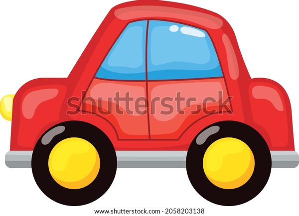 kid red car toy cartoon cute vector ilustrator\
ilustration transportation isolated white background icon\
automobile kawaii cool 