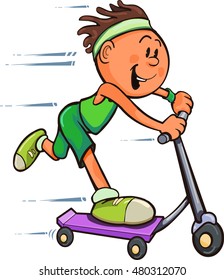Kid Riding Toy Scooter