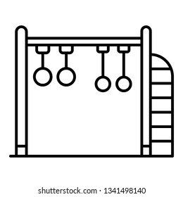 Kid ring playground icon. Outline kid ring playground vector icon for web design isolated on white background