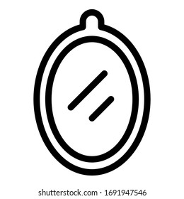 Kid room wall mirror icon. Outline kid room wall mirror vector icon for web design isolated on white background