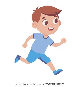 Kid running fast playful energy outdoor