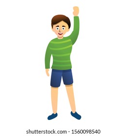 Kid salute icon. Cartoon of kid salute vector icon for web design isolated on white background
