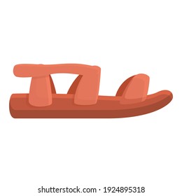 Kid sandals icon. Cartoon of kid sandals vector icon for web design isolated on white background