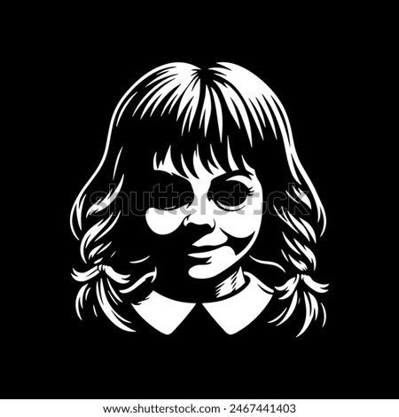 Kid Scary face, fear, cute, illustration, vector,