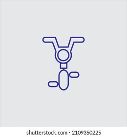 Kid scooter and cycle clipart icon