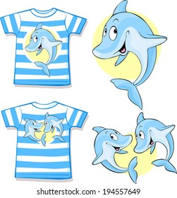 Kid Shirt With Cute Dolphin