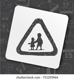 kid sign doodle