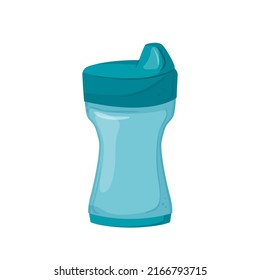 kid sippy cup cartoon. kid sippy cup sign. isolated symbol vector illustration
