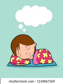 kid sleeping at home on background, children resting at home, Couch and girl, Simple cartoon of kids taking nap, kids sleeping, child sleeping, people sleep, woman activity sleep Vector illustration