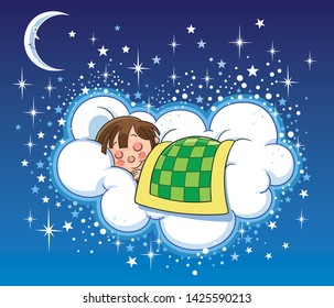 Kid sleeping like an angel.