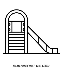 Kid slide icon. Outline kid slide vector icon for web design isolated on white background