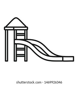 Kid slide icon. Outline kid slide vector icon for web design isolated on white background