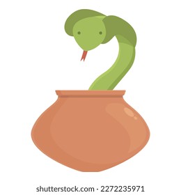 Kid snake icon cartoon vector. Indian cobra. Animal care