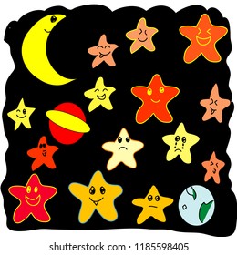 kid space illustration background vector