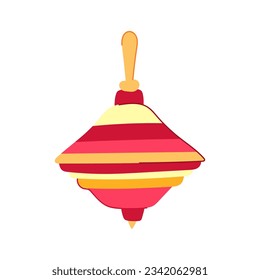 kid spinning top cartoon. fun childhood, balance japan, boy inception kid spinning top sign. isolated symbol vector illustration