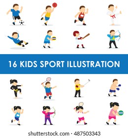 Kid sport illustration