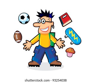 Kid Sports Icons Stock Vector (Royalty Free) 93254038 | Shutterstock