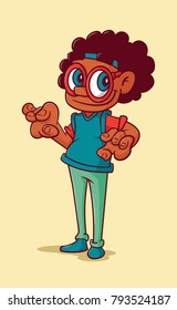 Kid stand happy