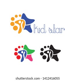 kid and star logo template
