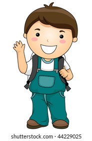 Kid Student - Vector