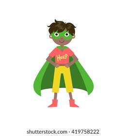 Kid In Superhero Costume