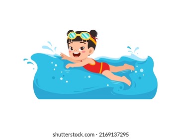 kid swim under water on summer holiday