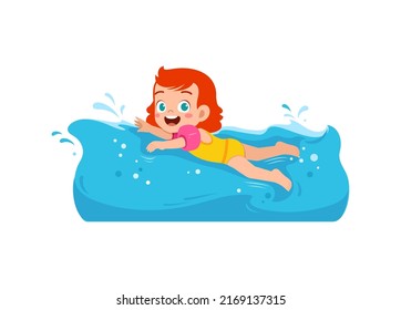 kid swim under water on summer holiday