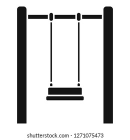 Kid swing icon. Simple illustration of kid swing vector icon for web design isolated on white background