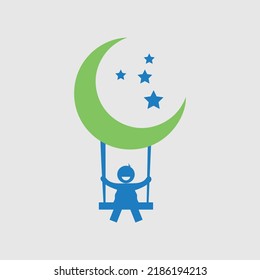 Kid Swinging at the Moon, Logo Design