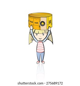 Kid with tape measure 