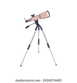 kid telescope cartoon. satellite child, deep silhouette, astronomy vision kid telescope sign. isolated symbol vector illustration