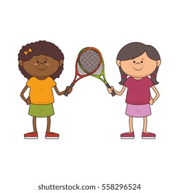 kid tennis sport player icon