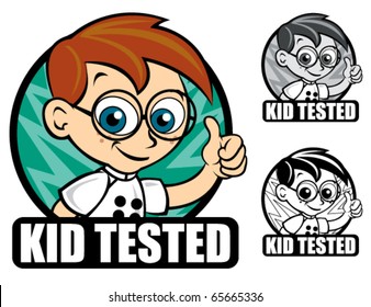 Kid Tested Scientist Seal / Mark / Icon