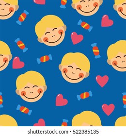 Kid theme seamless pattern