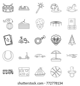 Kid Things Icons Set Outline Set Stock Vector (Royalty Free) 772778134 ...