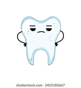 kid tooth character cartoon. care health, clean funny, brush child kid tooth character sign. isolated symbol vector illustration