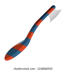 Kid toothbrush icon. Cartoon of kid toothbrush vector icon for web design isolated on white background