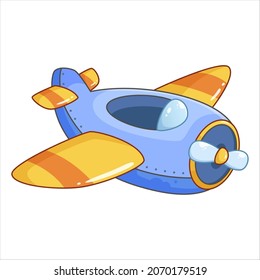 Spielzeugflugzeug einzeln auf Vektorgrafik