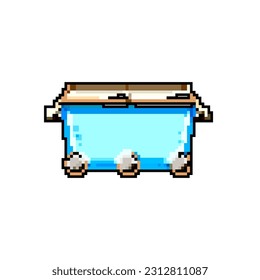 kid toy box game pixel art retro vector. bit kid toy box. old vintage illustration