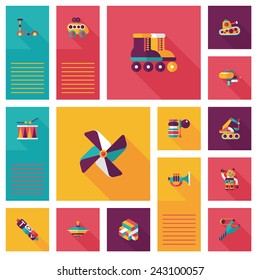 kid toys flat app background, eps10
